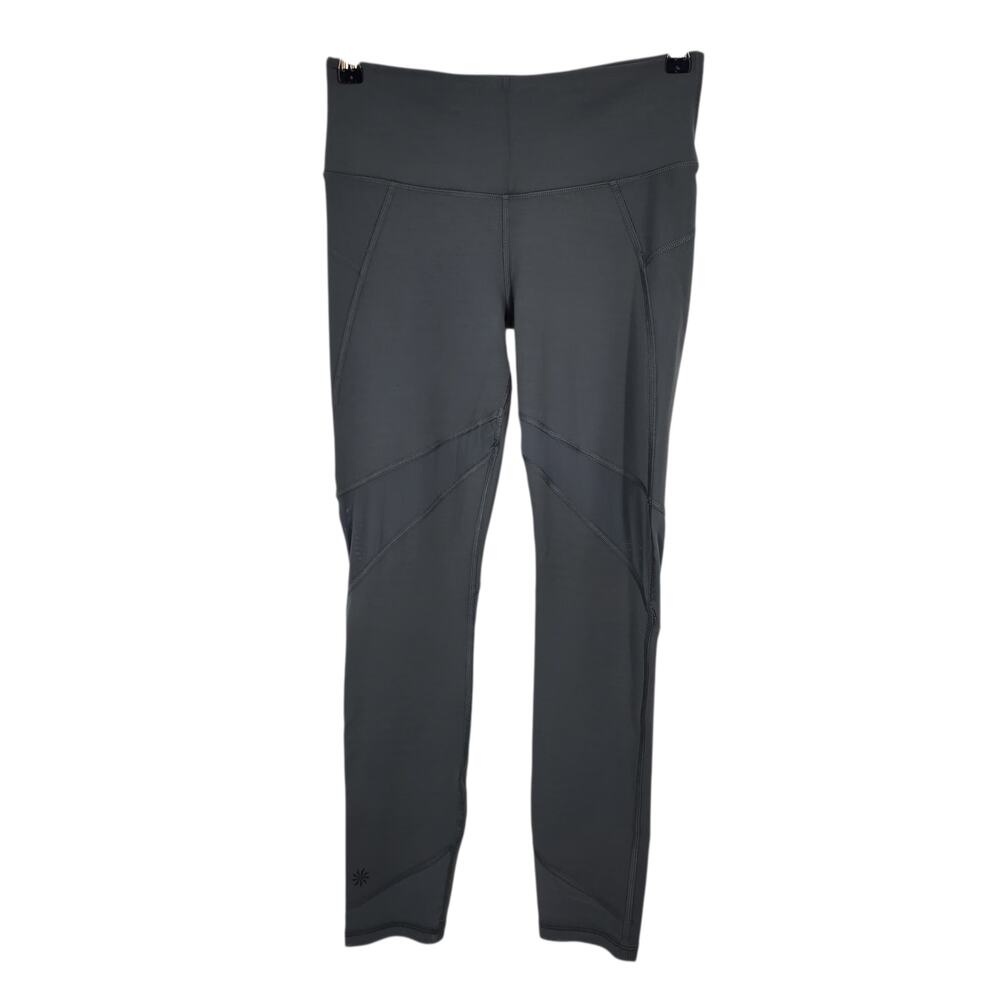 Athleta Black Stealth Mesh Panel Sculptek Compression 7/8 Leggings Size S